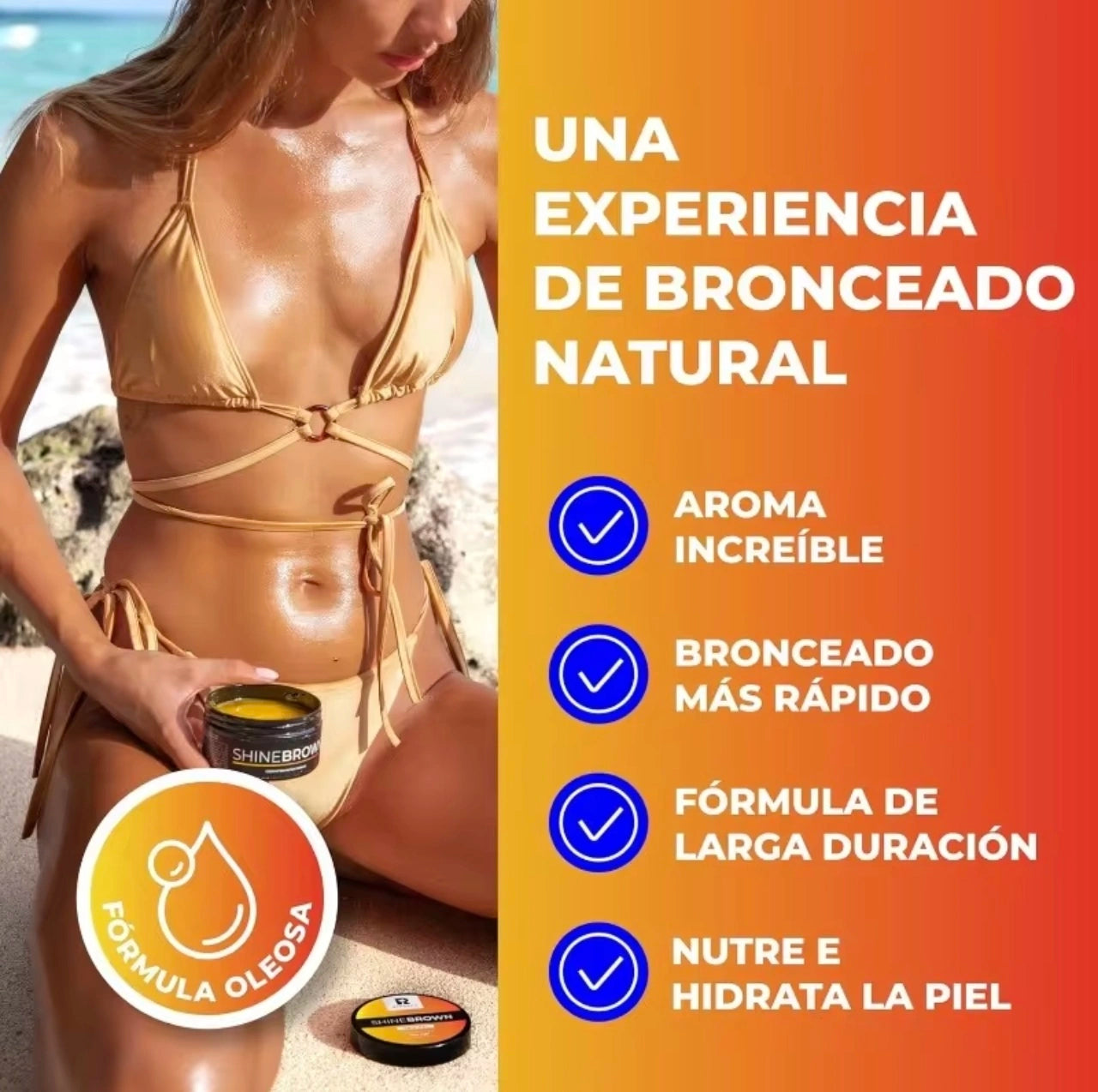 Consigue un Bronceado de Verano en Minutos | ShineBrown™