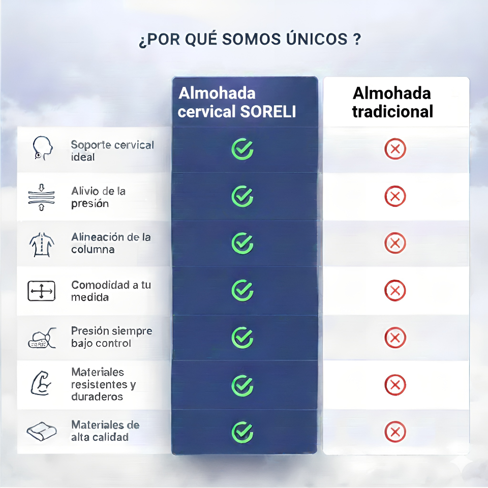 Despierta sin dolores - Soreli Almohada Cervical